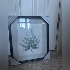 Kirklands botanical gray picture with gray frame never used packaging still on